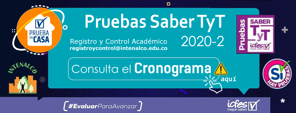 Cronograma Pruebas Saber TyT 2020-2